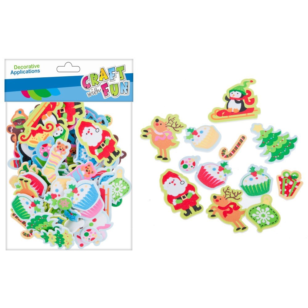 DECORATIVE SELF-ADHESIVE EVA CHRISTMAS MIX CRAFT WITH FUN 463726